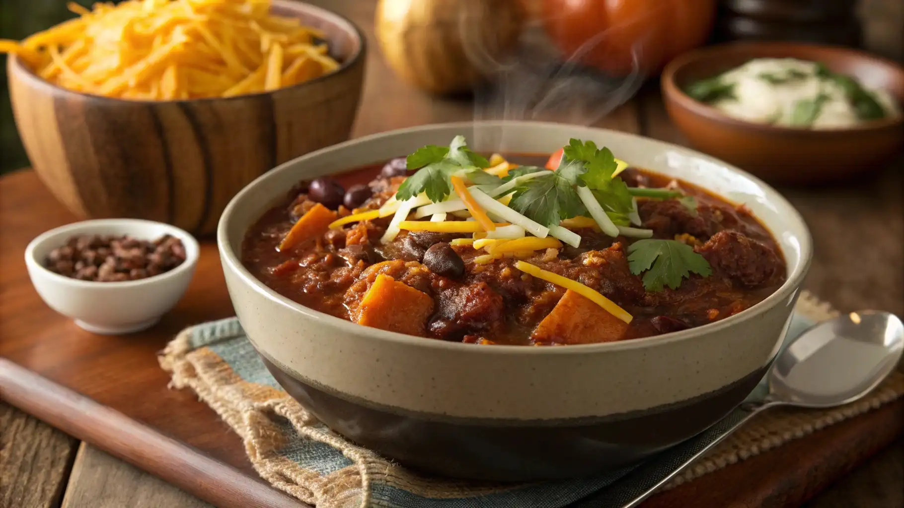 Smoky Turkey Pumpkin Beer Chili