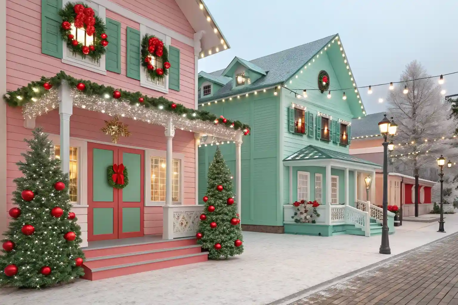 What color Christmas decorations are in this year?