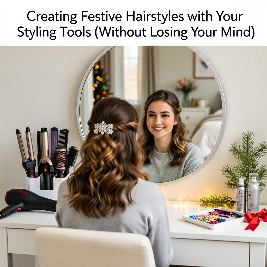 Creating Festive Hairstyles with Your Styling Tools (Without Losing Your Mind)