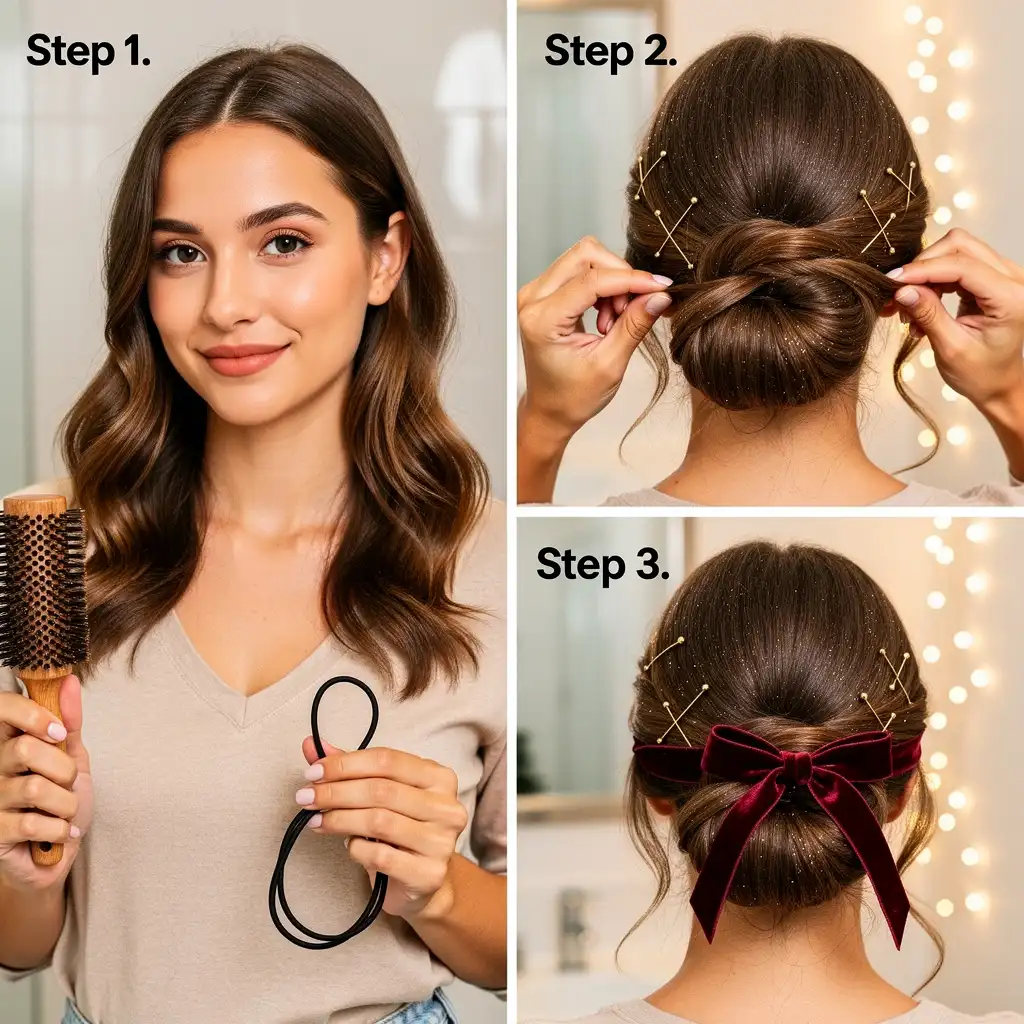 Easy Festive Updo Tutorials (That You Can Actually Do Yourself)