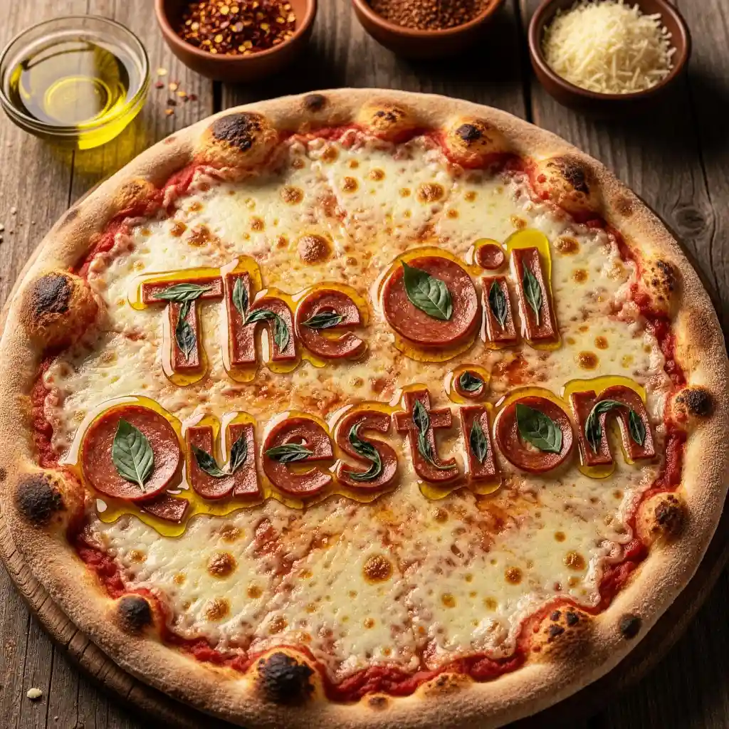 "The Oil Question" in pizza