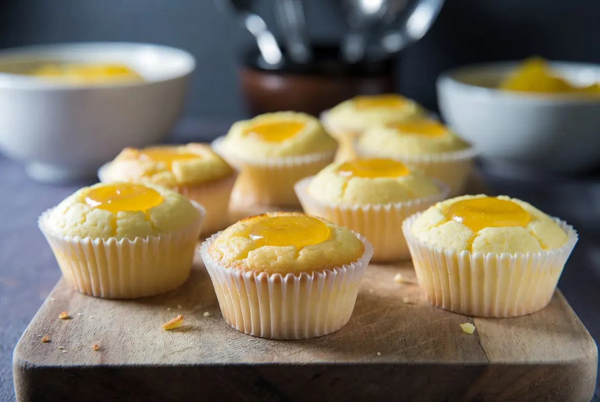 Lemon Cupcakes with Lemon Curd Filling