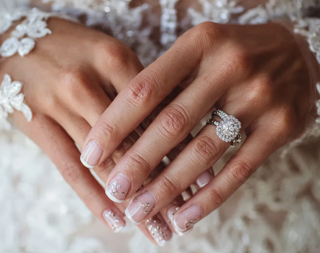 a_bride_with_square_french_nails_getting