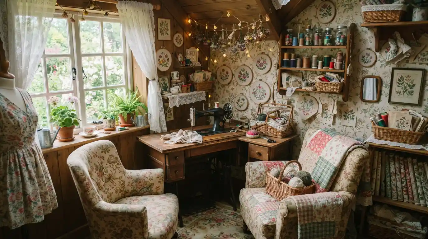 Cottagecore Sewing Nook Ideas That Make a Small Corner Feel Like a Storybook Studio